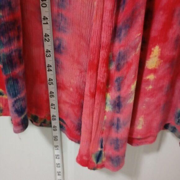 Wonderland By Orange Vintage Romper Sz M With Floral Embroidery & Tie-Dye Design - Picture 11 of 12